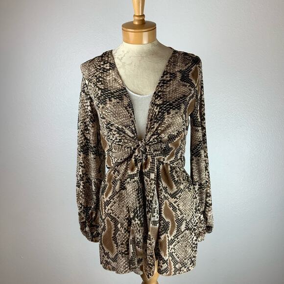 Lani California Snake Print Short Romper Small - Picture 2 of 7